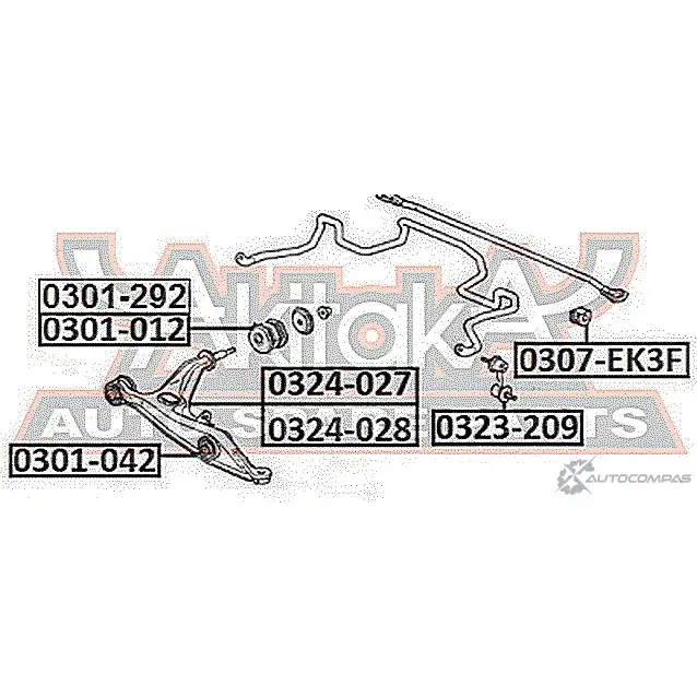 Сайлентблок ASVA 1269687563 8 LMB56 0301-292 изображение 1