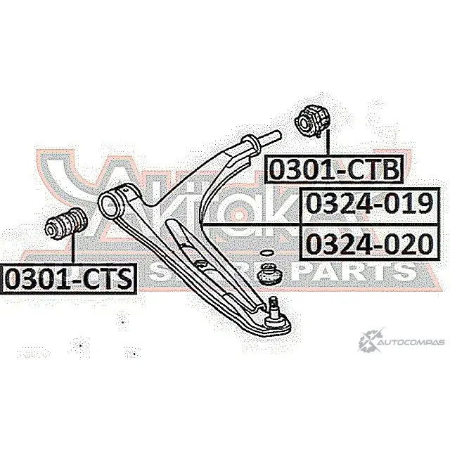 Сайлентблок ASVA 0301-CTS 1269687595 XDQ 2GKO изображение 1