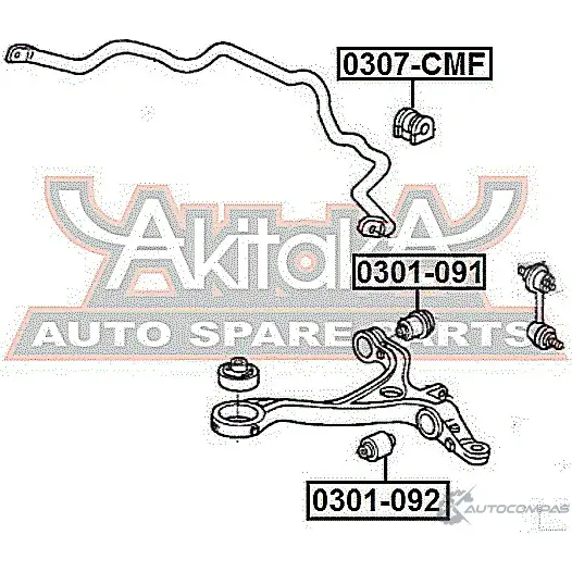 Втулка стабилизатора ASVA IK5 23M 0307-CMF 1269687849 изображение 1