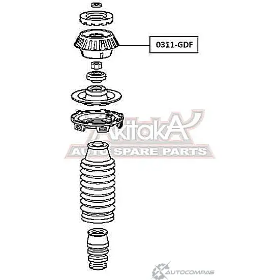 Опора амортизатора ASVA 1269687903 HMJE93 Y 0311-GDF изображение 0