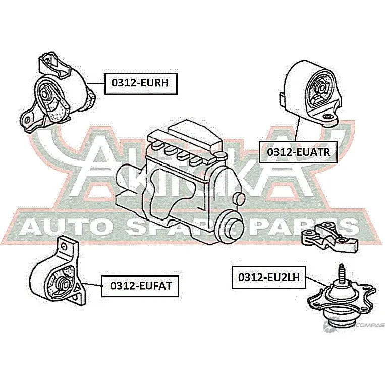 Подушка двигателя ASVA 0312-EUATR 1269688061 0Z VZB