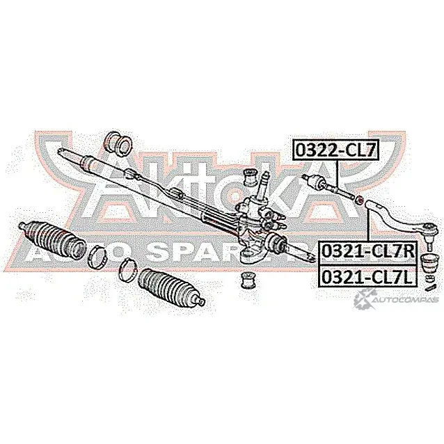 Рулевая тяга ASVA E44 1S 0322-CL7 1269688467 изображение 1