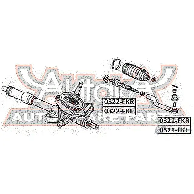 Рулевая тяга ASVA CF VXWH 1269688479 0322-FKR изображение 1