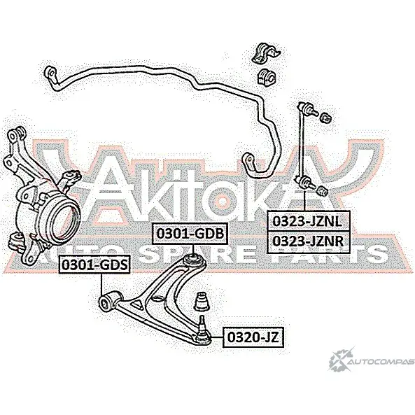 Стойка стабилизатора ASVA 0323-JZNR 1269688627 C BLT5G изображение 1