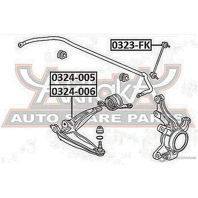Рычаг подвески ASVA 0324-005 WV0 7X31 1269688653 изображение 0