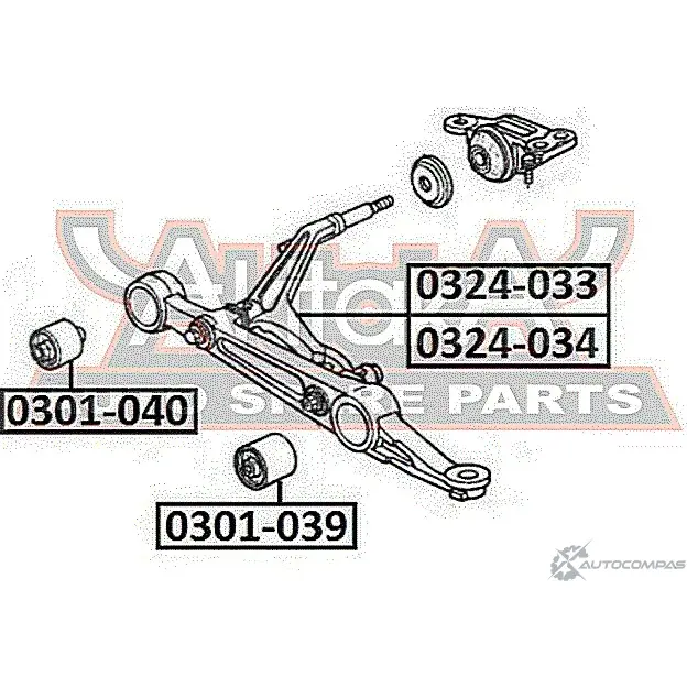 Рычаг подвески ASVA 0324-033 KRW 3E 1269688751 изображение 1