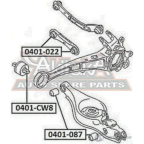 Сайлентблок ASVA 1269688965 2Q GRDUT 0401-022 изображение 1