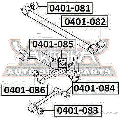 Сайлентблок ASVA MET N4 1269689413 0401-084 изображение 1
