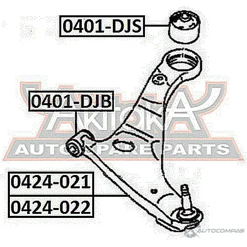 Сайлентблок ASVA 1269689629 H 7KXP 0401-DJB изображение 1
