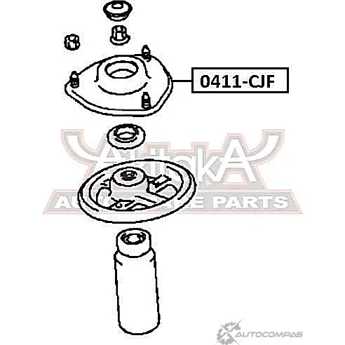 Опора амортизатора ASVA 1269689817 0411-CJF A 85OV