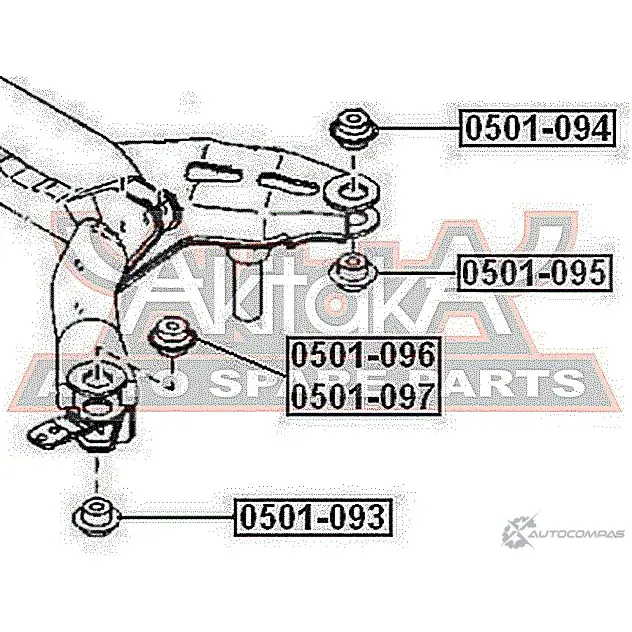 Сайлентблок ASVA BWY BXVL 0501-097 1269691281 изображение 1