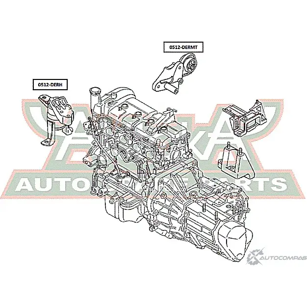 Подушка двигателя ASVA 1269691853 0512-DERH LQ 1TX