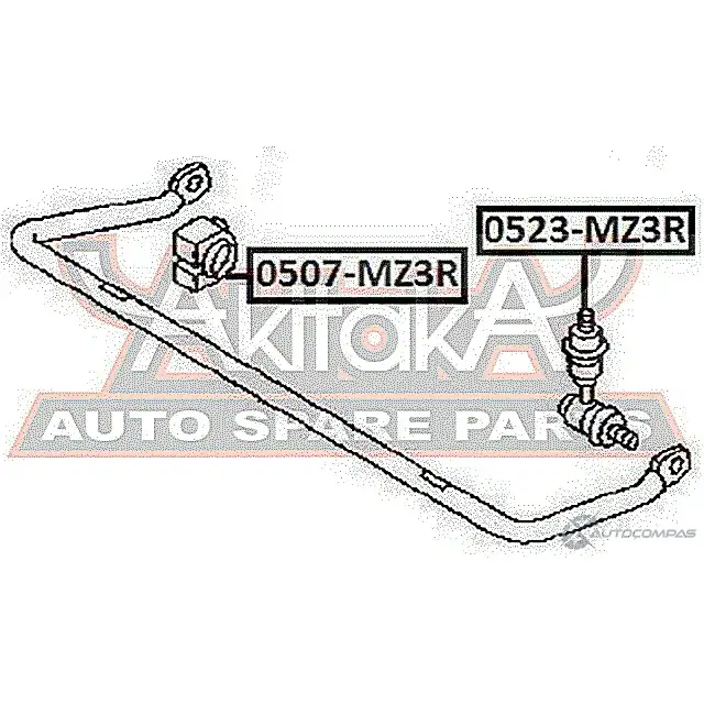 Стойка стабилизатора ASVA 1269692351 0523-MZ3R 9X6T D изображение 1