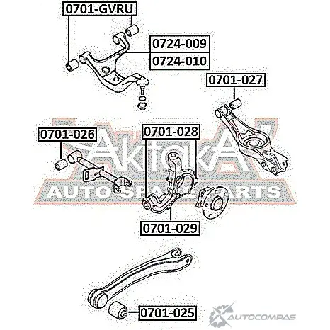 Сайлентблок ASVA 0701-025 8YQ Z9T 1269692937 изображение 1