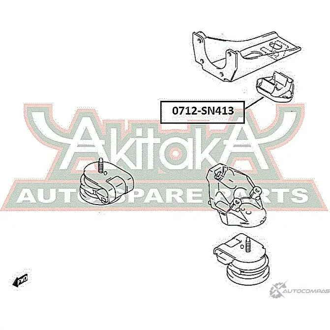 Подушка двигателя ASVA 1269693089 0712-SN413 GO YR2V7
