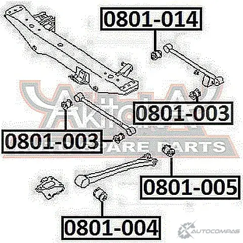 Сайлентблок ASVA 1269693309 MV M965 0801-014 изображение 0
