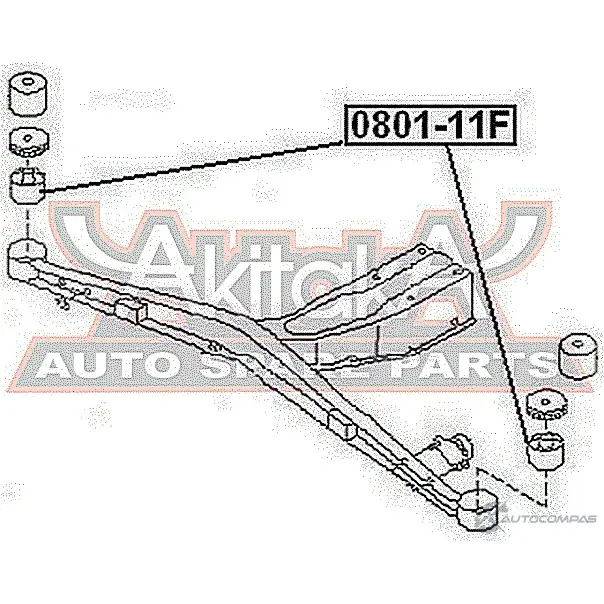 Сайлентблок ASVA 1269693339 0801-B11F Z ZRC3G изображение 1