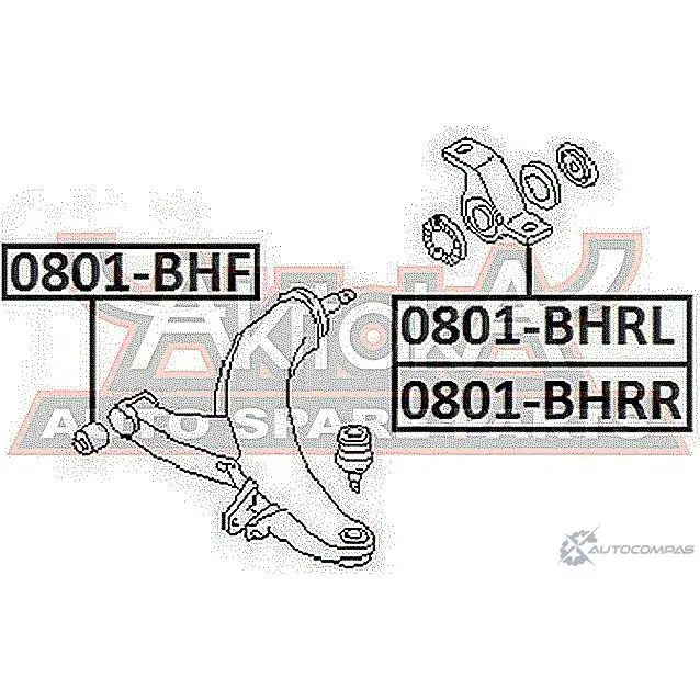 Сайлентблок ASVA ULUG B34 0801-BHRR 1269693417 изображение 1