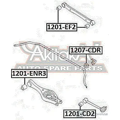 Сайлентблок ASVA 1269694271 EE W4YAA 1201-CD2 изображение 1