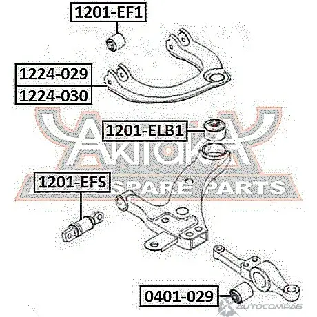Сайлентблок ASVA THQA LBU 1269694323 1201-ELB1 изображение 1