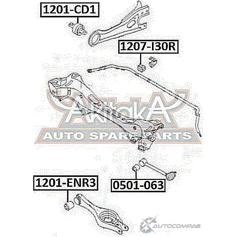 Втулка стабилизатора ASVA 1269694561 9K ZZ2 1207-I30R изображение 0