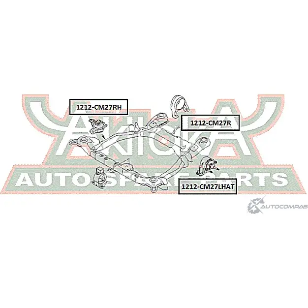 Подушка двигателя ASVA 1212-CM27LHAT 1269694597 7F4WXS 8 изображение 0