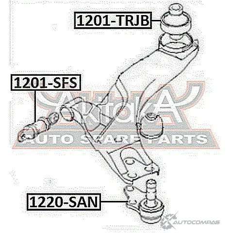 Шаровая опора ASVA 1220-SAN 1269694687 C8 TCQ изображение 1