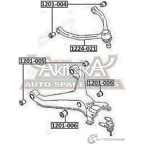 Рычаг подвески ASVA 1269694937 1224-021 2 R5YZ изображение 1