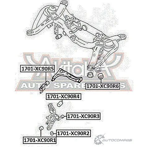 Сайлентблок ASVA 1269695149 775I4 JN 1701-XC90R4 изображение 1