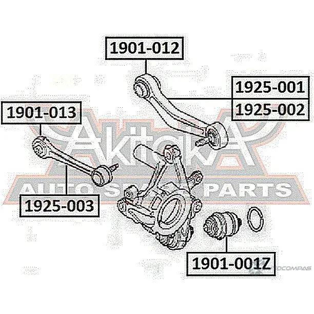 Сайлентблок ASVA 1269695347 1901-012 RGIKF 1F изображение 1