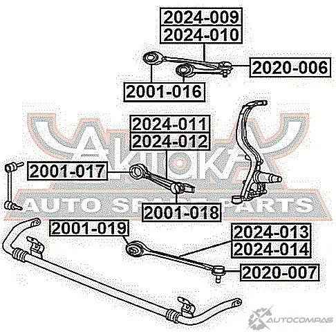 Рычаг подвески ASVA X 23GRX5 1269695713 2024-012 изображение 1