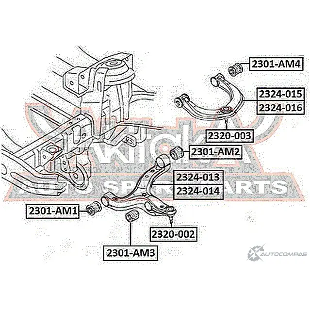Сайлентблок ASVA 2301-AM4 M59SRD J 1269697007 изображение 1
