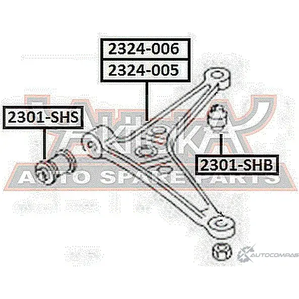 Сайлентблок ASVA N DP9OP 1269697057 2301-SHS изображение 1