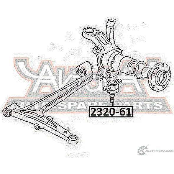 Шаровая опора ASVA 1269697123 34 13F 2320-61 изображение 1