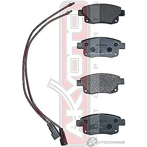 Тормозные колодки дисковые, комплект ASVA AKD-0046 1269698371 YL SWO - Изображение 1