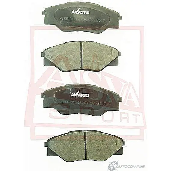Тормозные колодки дисковые, комплект ASVA AKD-01106 1269698439 8LMW2A 3 изображение 0