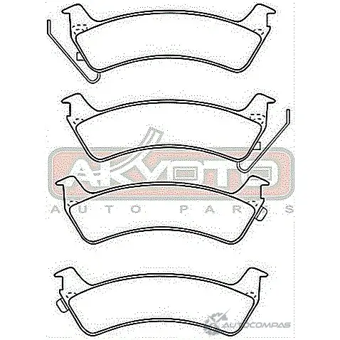 Тормозные колодки дисковые, комплект ASVA AKD-0111 4UKJCG 3 1269698455 изображение 1