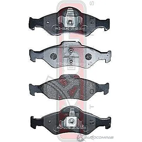 Тормозные колодки дисковые, комплект ASVA 1269698473 AKD-0140 WPCG3 S - Изображение 1
