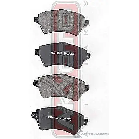 Тормозные колодки дисковые, комплект ASVA S5 D5M7F AKD-0181 1269698521 - Изображение 1