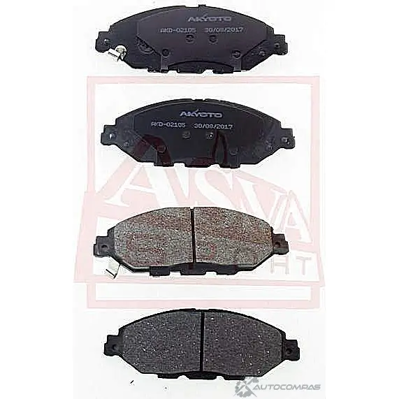 Тормозные колодки дисковые, комплект ASVA AKD-02105 1269698813 J QKHU