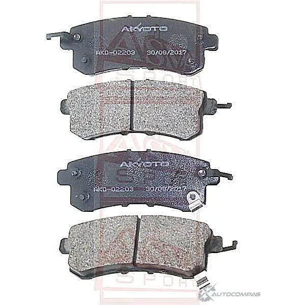 Тормозные колодки дисковые, комплект ASVA R5W RA7S 1269698855 AKD-02203