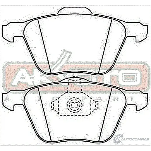 Тормозные колодки дисковые, комплект ASVA AKD-0224 1269698923 IB9 N3V изображение 1