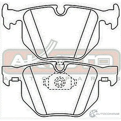 Тормозные колодки дисковые, комплект ASVA XEKCOI 0 1269698931 AKD-0228 изображение 1