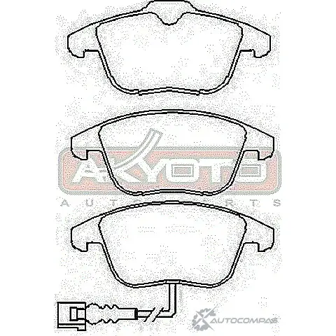 Тормозные колодки дисковые, комплект ASVA 1269699269 AKD-03483 CK 96Y изображение 1