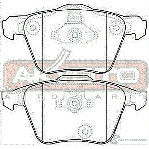 Тормозные колодки дисковые, комплект ASVA 1269699335 AKD-0357 V42U KV изображение 1