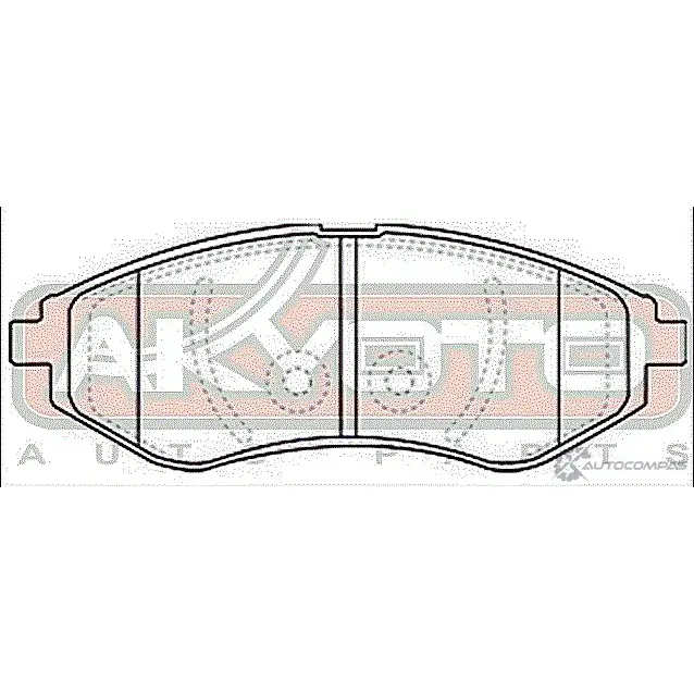 Тормозные колодки дисковые, комплект ASVA AKD-0370 XD98 MKE 1269699429 изображение 1