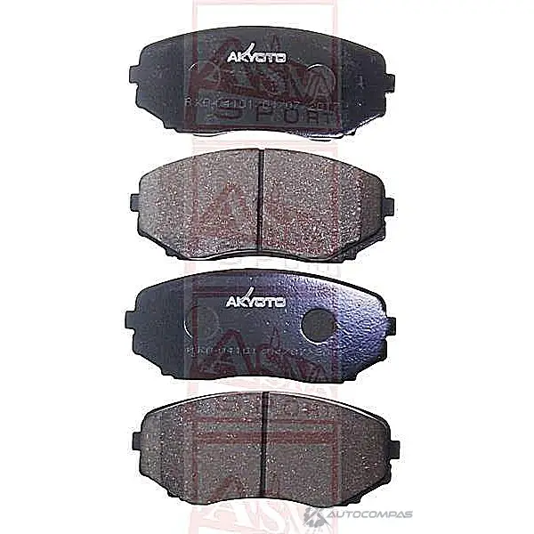 Тормозные колодки дисковые, комплект ASVA 1269699491 AKD-04101 7 O1IT