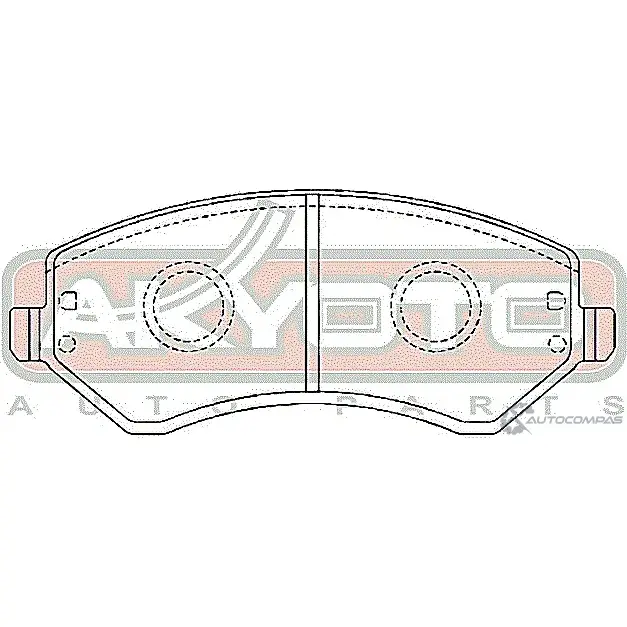 Тормозные колодки дисковые, комплект ASVA AKD-0980 1269700059 EQT HH изображение 1