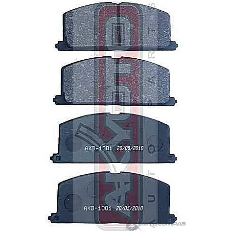 Тормозные колодки дисковые, комплект ASVA AKD-1001 WTV0E BA 1269700075 изображение 0