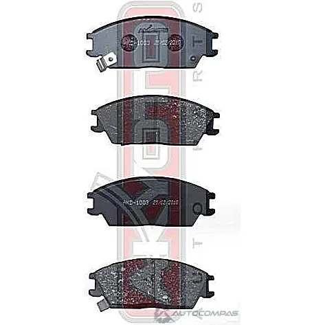 Тормозные колодки дисковые, комплект ASVA AKD-1003 UIZM ZQK 1422930593
